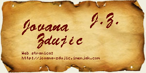 Jovana Zdujić vizit kartica